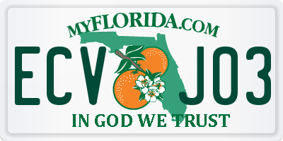 FL license plate ECVJ03