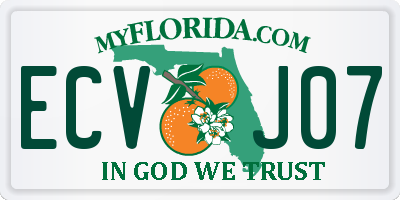 FL license plate ECVJ07