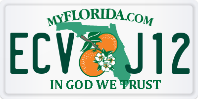 FL license plate ECVJ12