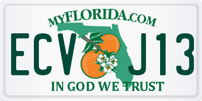 FL license plate ECVJ13
