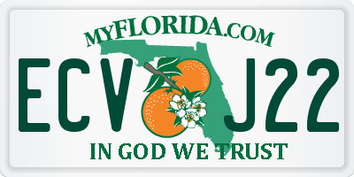 FL license plate ECVJ22