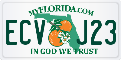 FL license plate ECVJ23