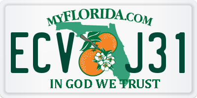 FL license plate ECVJ31