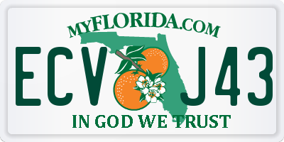 FL license plate ECVJ43