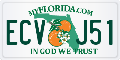FL license plate ECVJ51