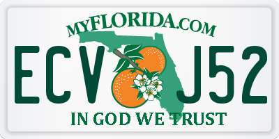 FL license plate ECVJ52