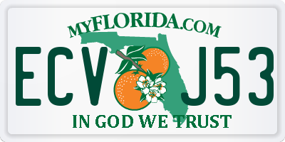FL license plate ECVJ53