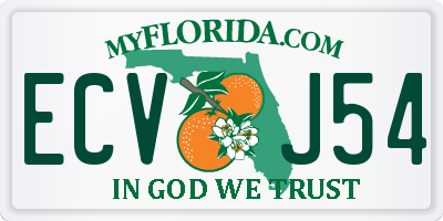 FL license plate ECVJ54