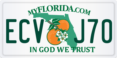 FL license plate ECVJ70