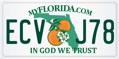 FL license plate ECVJ78