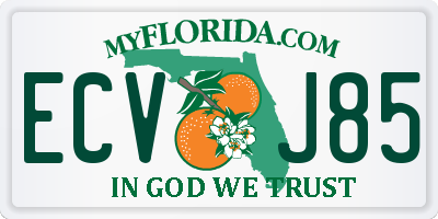 FL license plate ECVJ85