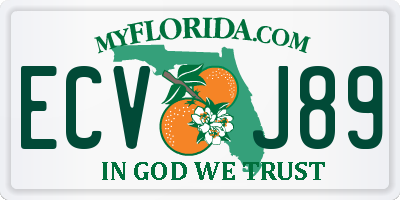 FL license plate ECVJ89