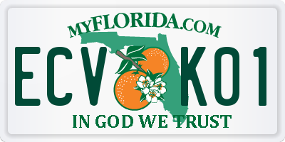 FL license plate ECVK01