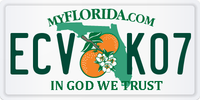 FL license plate ECVK07