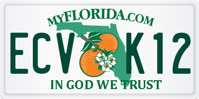 FL license plate ECVK12