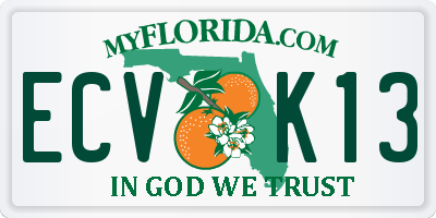 FL license plate ECVK13