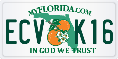 FL license plate ECVK16