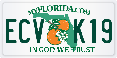 FL license plate ECVK19