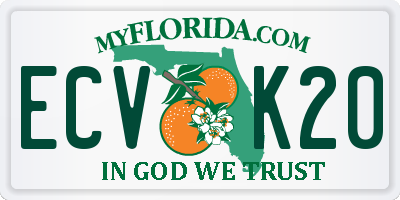 FL license plate ECVK20