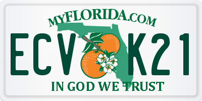 FL license plate ECVK21