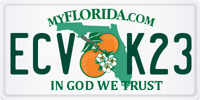 FL license plate ECVK23