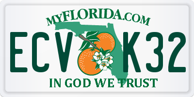 FL license plate ECVK32
