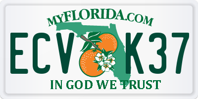 FL license plate ECVK37