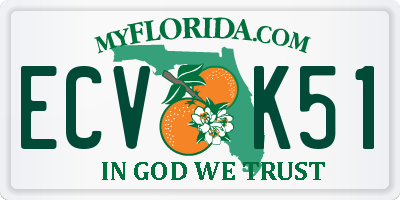 FL license plate ECVK51