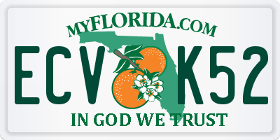 FL license plate ECVK52