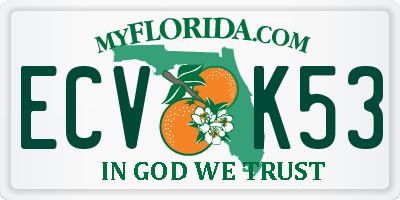 FL license plate ECVK53