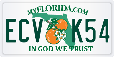 FL license plate ECVK54