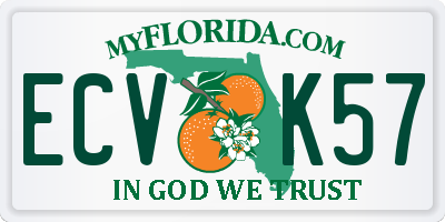 FL license plate ECVK57