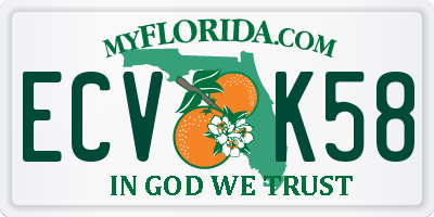 FL license plate ECVK58