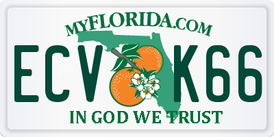 FL license plate ECVK66