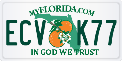 FL license plate ECVK77