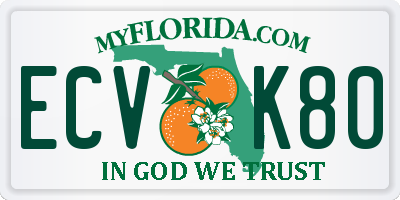 FL license plate ECVK80