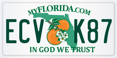 FL license plate ECVK87