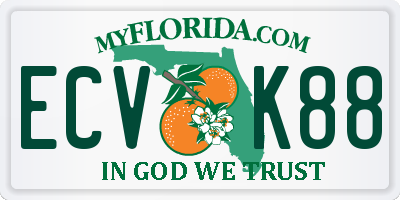 FL license plate ECVK88
