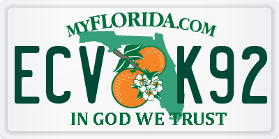 FL license plate ECVK92