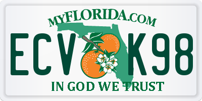 FL license plate ECVK98
