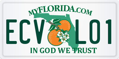 FL license plate ECVL01