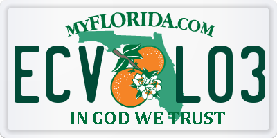 FL license plate ECVL03