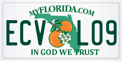 FL license plate ECVL09