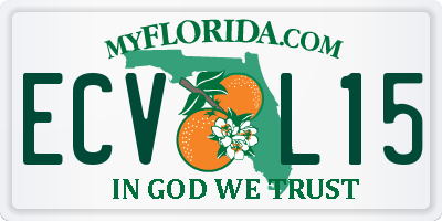 FL license plate ECVL15