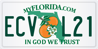 FL license plate ECVL21