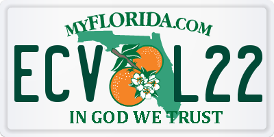 FL license plate ECVL22