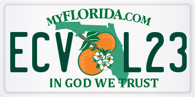 FL license plate ECVL23