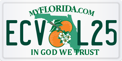 FL license plate ECVL25