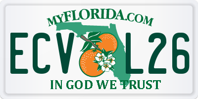 FL license plate ECVL26