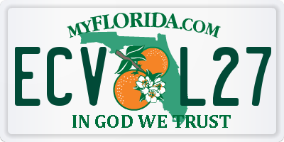 FL license plate ECVL27